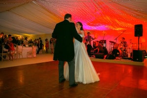 wooden marquee dance floor