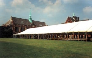 Pole marquee for corporate event