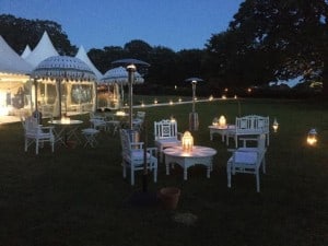 Outdoor Surrey wedding marquee
