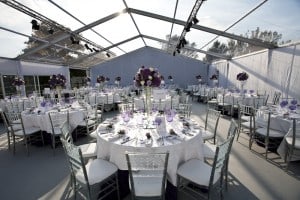 Clear marquee wedding