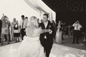 Couple dancing at wedding