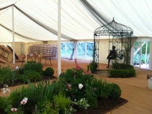 Garden in marquee event Surrey