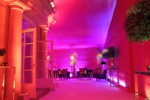 Pink lined marquee party