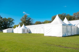 large corporate marquee