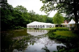 Outdoor wedding marquee Surrey