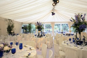 white wedding garden marquee