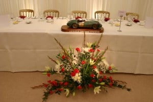 Floral marquee decor