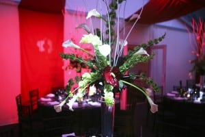 Marquee floral decor