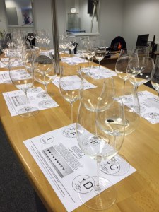 Wine tasting glasses