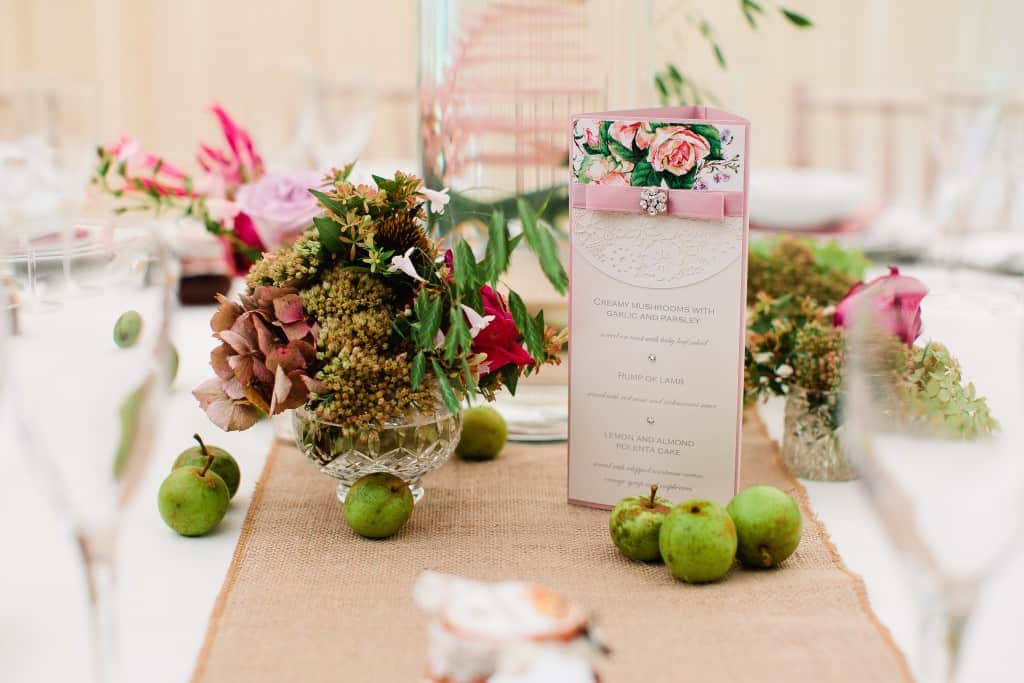 Styling with Wedding table arrangements