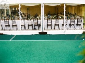 Tennis court marquee