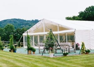 Marquee on Tennis Court