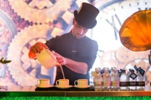 Indoor marquee bar