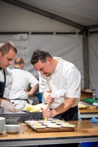 Marquee catering area