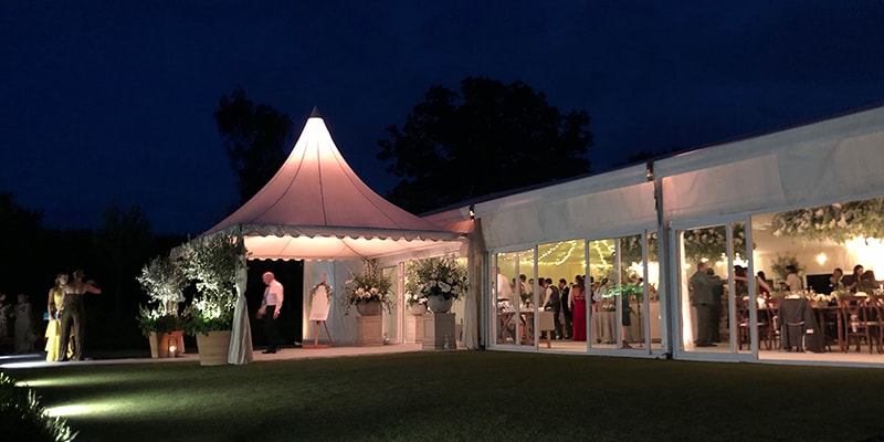 Are marquees warm in winter?